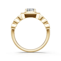 14K Gold Semi Mount Ring Setting Round Ro 6x6mm Diamond Accent Syz Jewelry