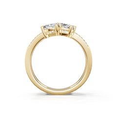 10K Gold Semi Mount Ring Setting Oval Ov 6x4mm Moissanite Accent Syz Jewelry