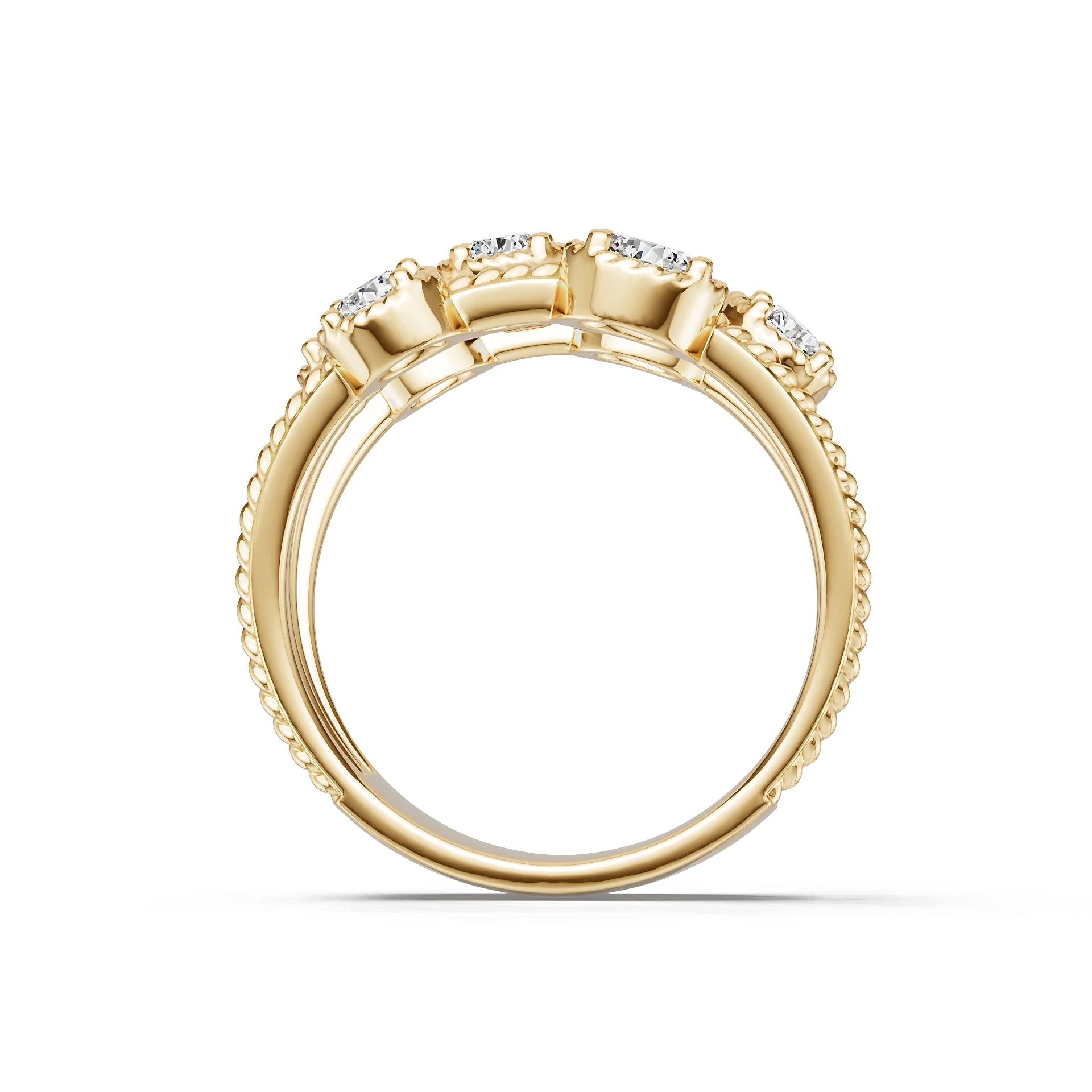 Platinum Semi Mount Ring Setting Round Ro 4x4mm Diamond Accent Syz Jewelry