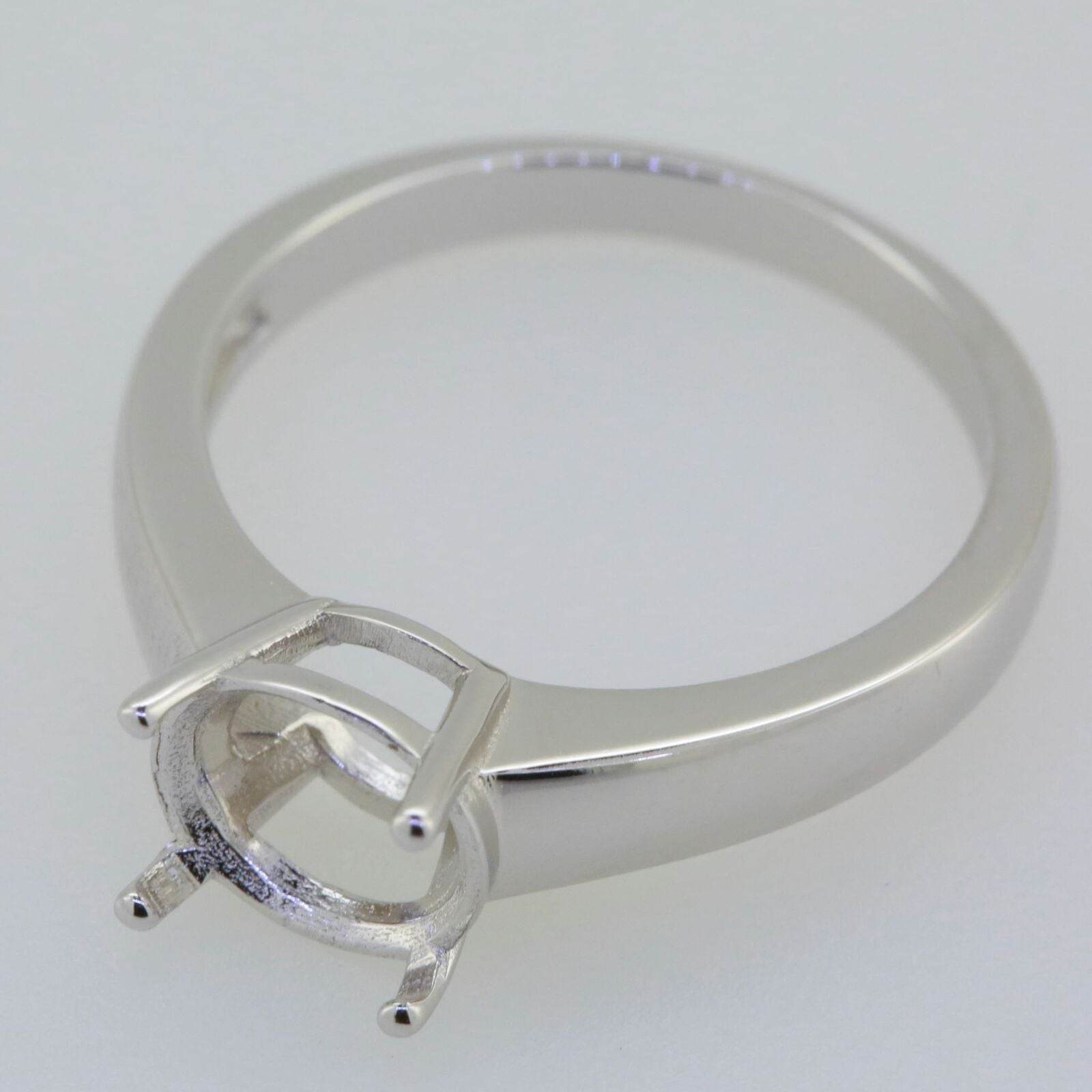 18K Gold Semi Mount Ring Setting Round RD 8x8mm Syzjewelry