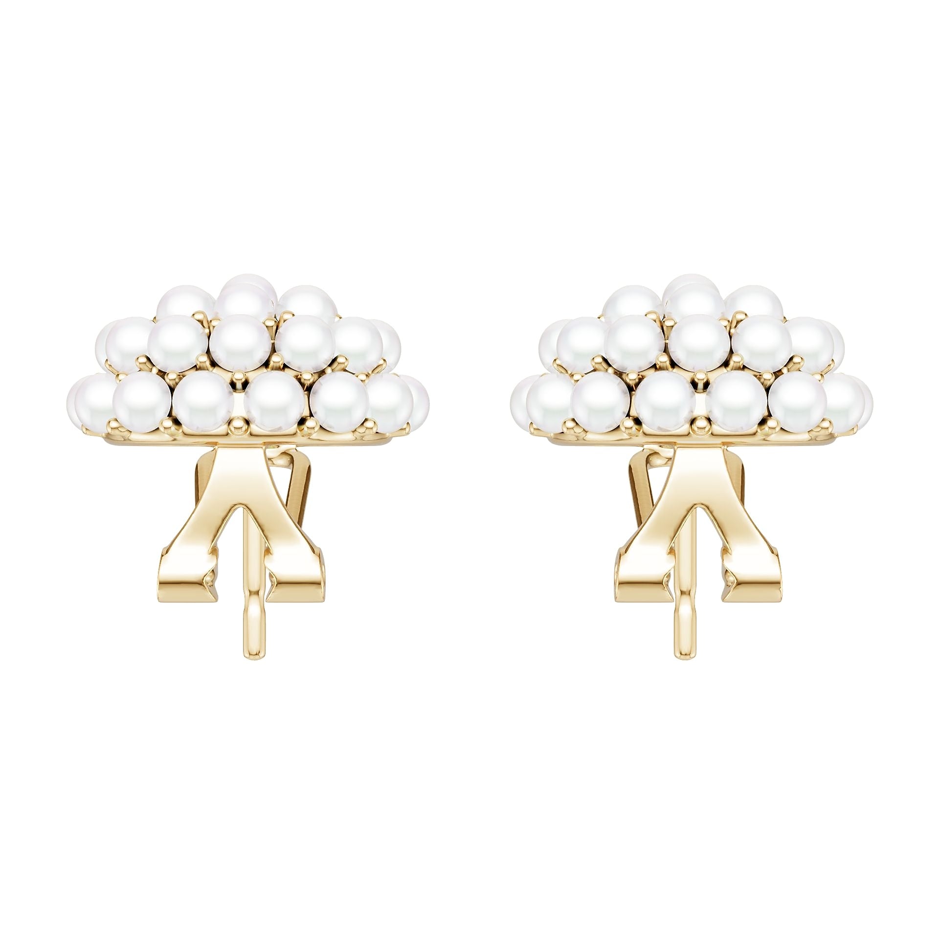 14K Gold Semi Mount Earrings Setting Round Ro 3x3mm Syz Jewelry