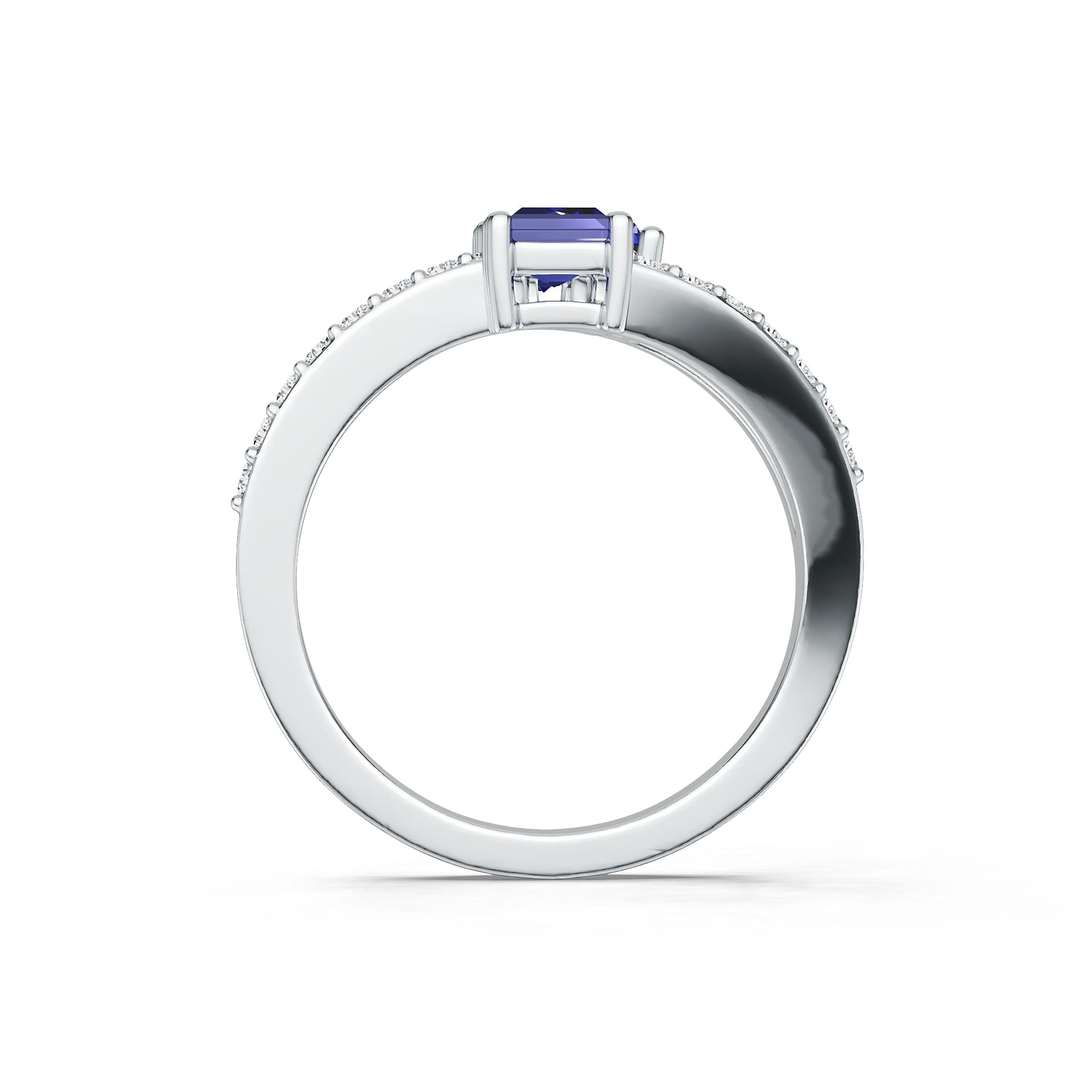 Platinum Semi Mount Ring Setting Round Ro 4x2mm Syz Jewelry