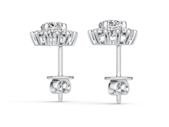 Sterling Silver Semi Mount Earrings Setting Round RD 5x5mm DHJ