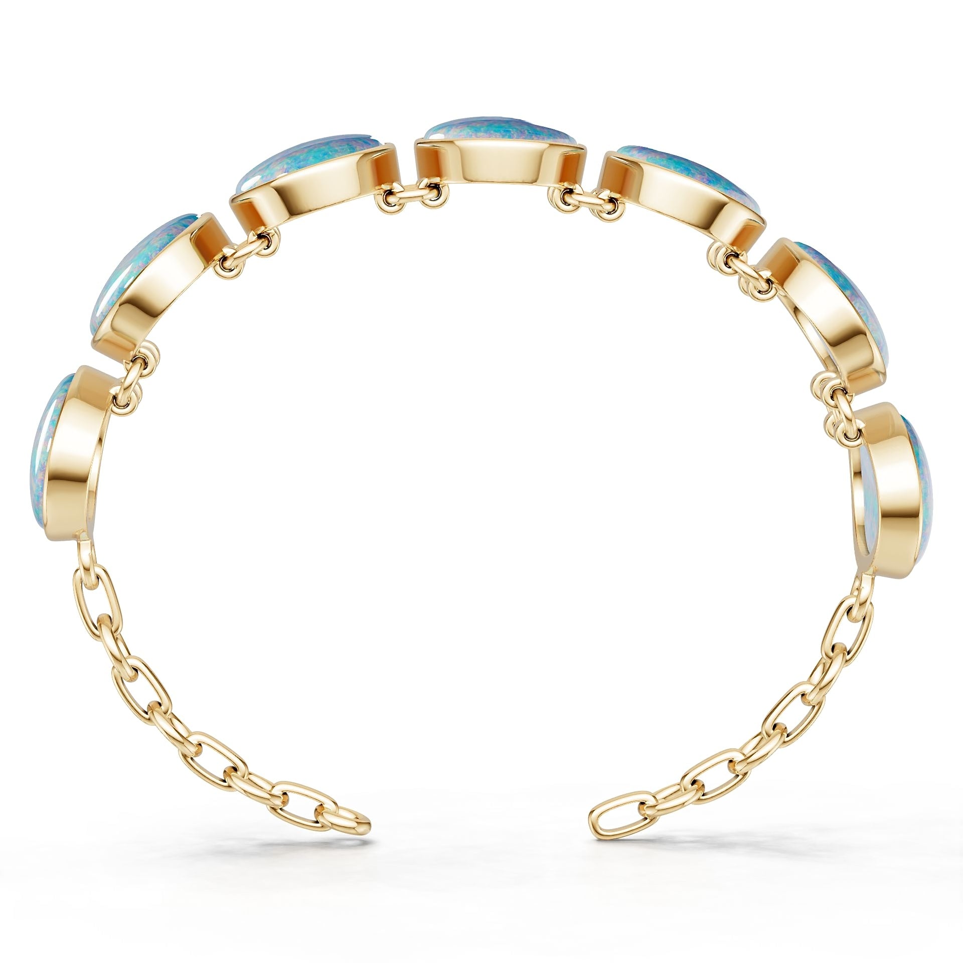 18K Gold Semi Mount Bracelet Setting Round Ro 17x12mm Syz Jewelry