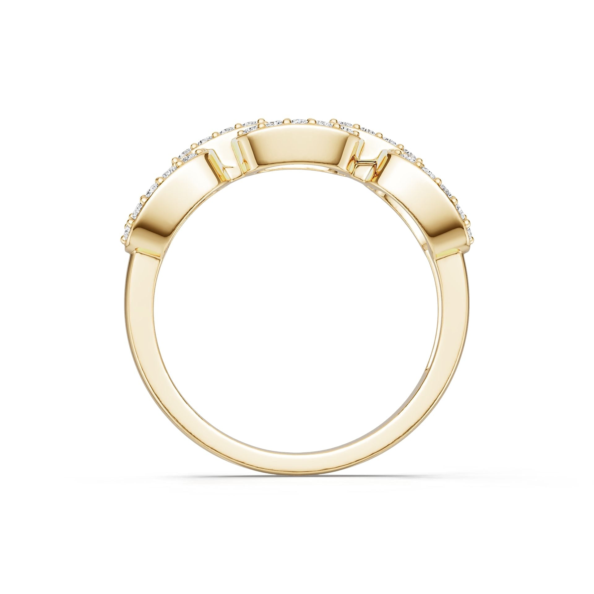 10K Gold Semi Mount Ring Setting Round Ro 6x6mm Moissanite Accent Syz Jewelry