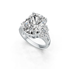 Sterling Silver Semi Mount Ring Setting CU 16X12mm White Topaz Syzjewelry