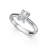 Sterling Silver Semi Mount Ring Setting Emerald OCT 7X5mm Solitaire DHJ