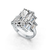 Sterling Silver Semi Mount Ring Setting Emerald OCT 20X12mm DHJ