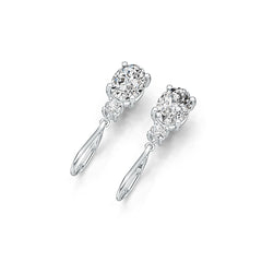 Sterling Silver Semi Mount Earrings Setting Oval OV 9X7mm RD 3.5x3.5mm DHJ