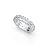 Sterling Silver Semi Mount Ring Setting Round RD 2x2mm White Topaz DHJ