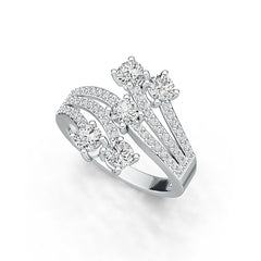 Sterling Silver Semi Mount Ring Setting Round RD 4x4mm DHJ