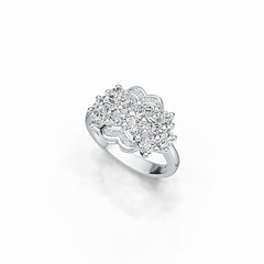 Sterling Silver Semi Mount Ring Setting Oval OV 4X3mm with White Topaz - Syzjewelry