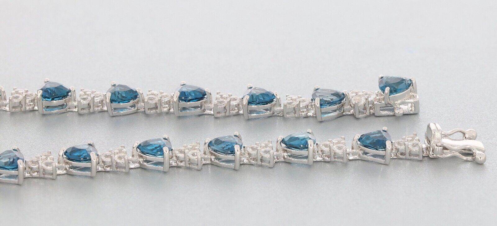 Platinum Semi Mount Bracelet Setting Trillion TRI 5x5mm Diamond Accent Syzjewelry