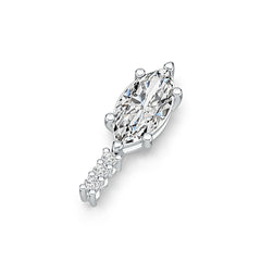 Sterling Silver Semi Mount Pendant Setting Marquise MQ 12X6mm DHJ