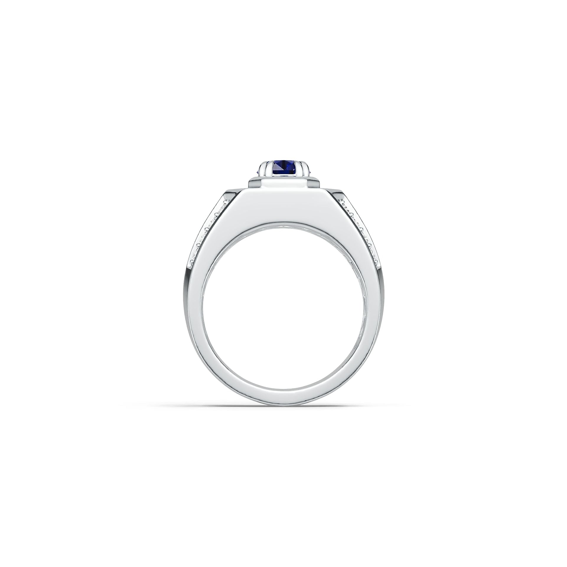 Men's Sterling Silver Semi Mount Ring Setting Oval OV 7x5mm Syzjewelry