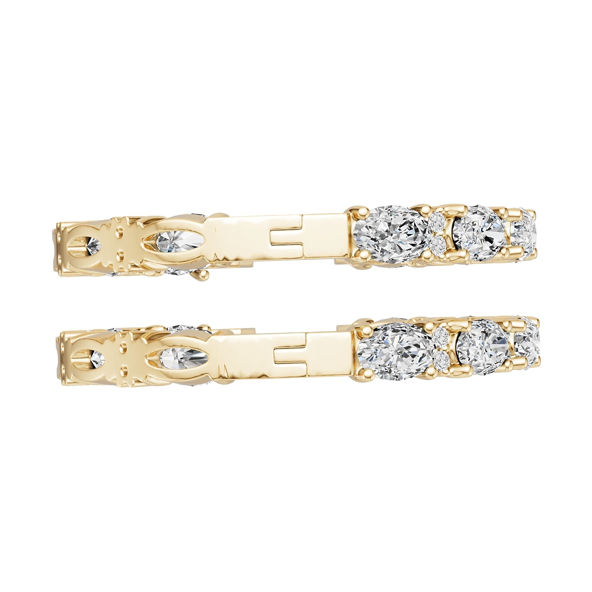 Sterling Silver Semi Mount Earrings Setting Oval OV 6X4mm DHJ