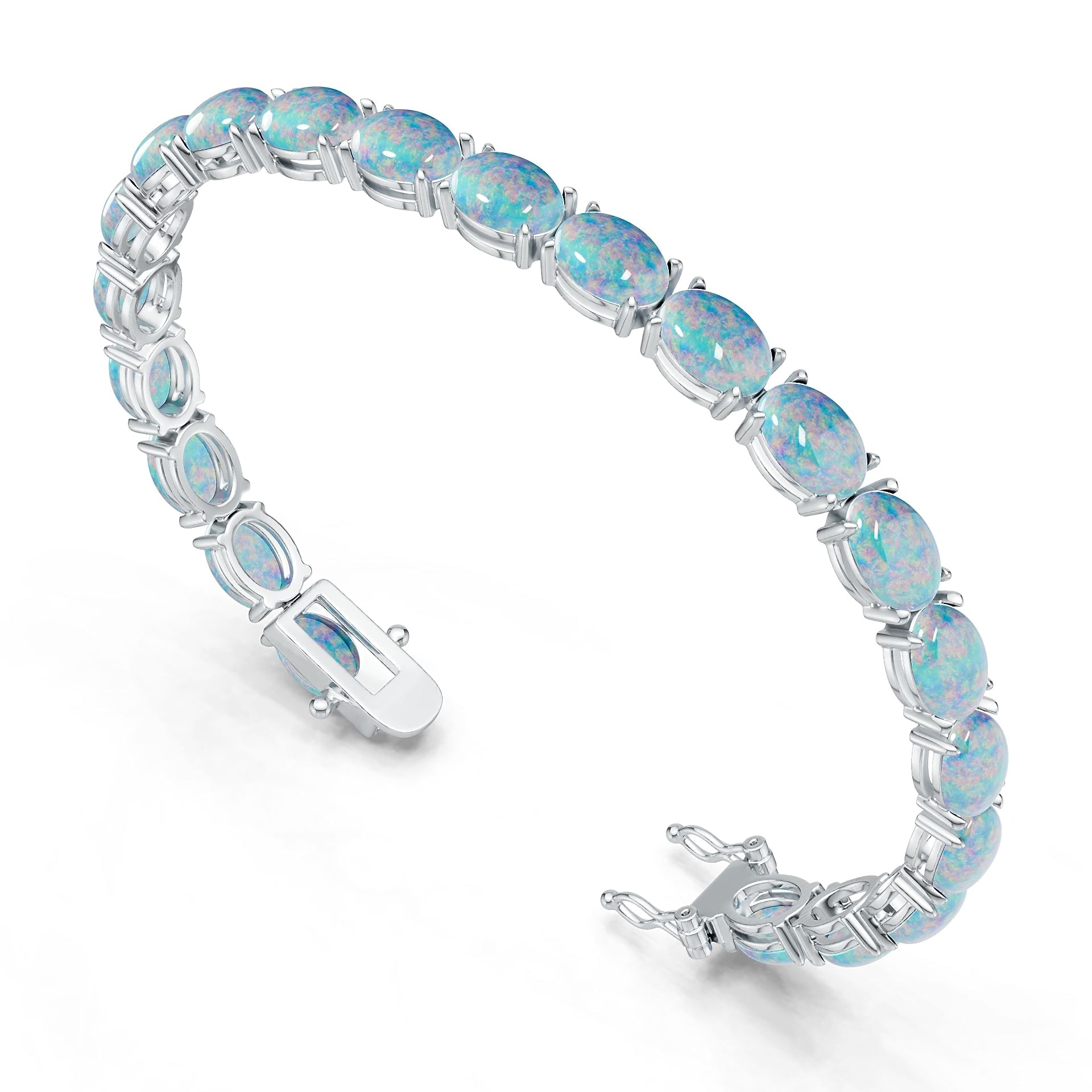 18K Gold Semi Mount Bracelet Setting Oval Ov Diamond Accent Syz Jewelry