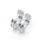 Boucles d'oreilles semi-montées en argent sterling serti ovale OV 5X3mm