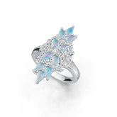 Sterling Silver Semi Mount Ring Setting Pear PE 5X3mm Cabochon