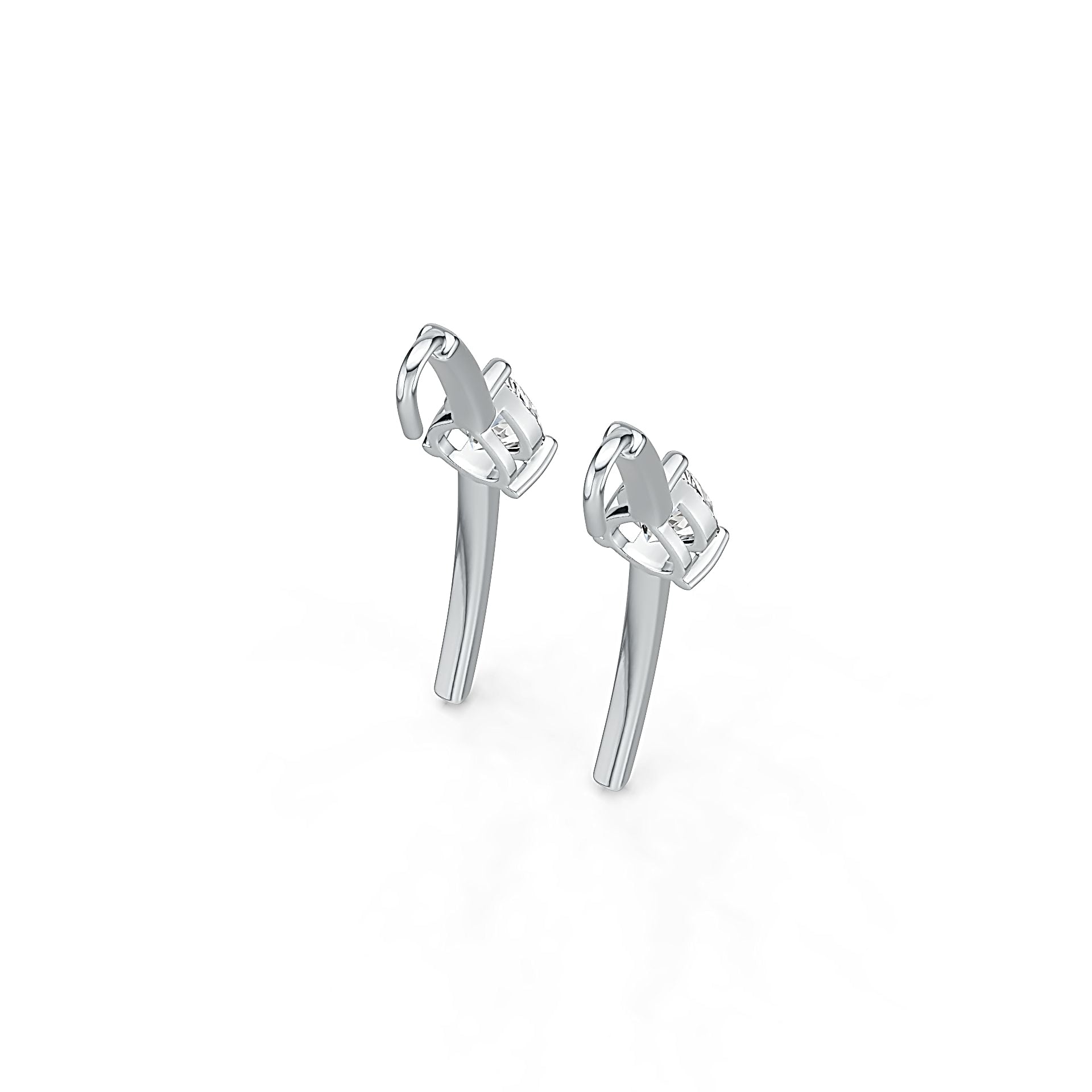 14K Gold Semi Mount Earrings Setting Pear PE 8X6mm DHJ