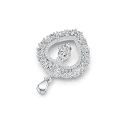 Sterling Silver Semi Mount Pendant Setting Oval OV 7X5mm with White Topaz DHJ