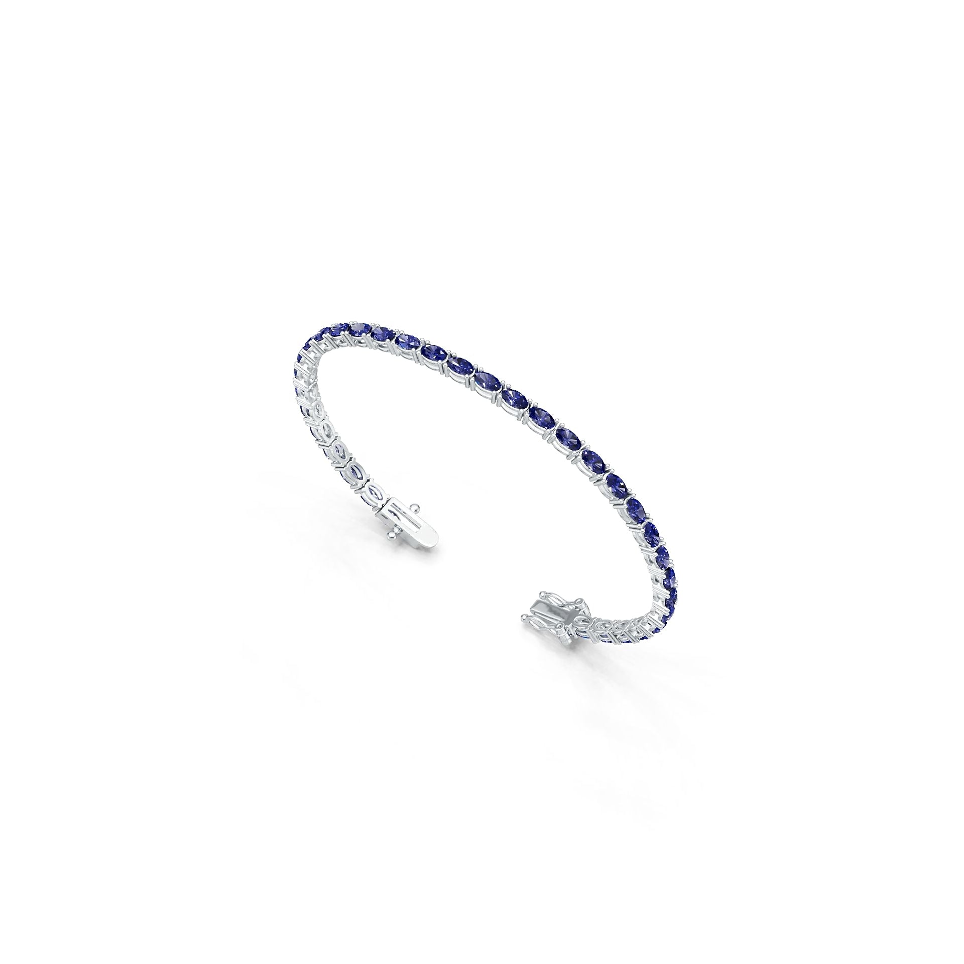 18K Gold Semi Mount Bracelet Setting Oval Ov Diamond Accent Syzjewelry