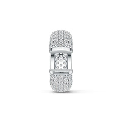 Platinum Semi Mount Earrings Setting Round RD 1.0mm Diamond Accent DHJ