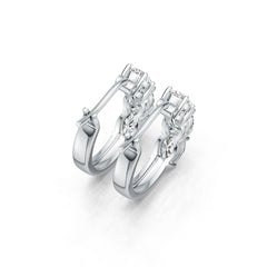 Sterling Silver Semi Mount Earrings Setting Oval OV 7x5mm White Topaz PJC180 Syzjewelry