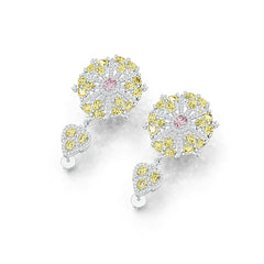 Sterling Silver Semi Mount Earrings Setting Oval OV 5X4mm PE 4X3mm DHJ