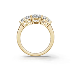 10K Gold Semi Mount Ring Setting Round Ro 5x6mm Moissanite Accent Syz Jewelry