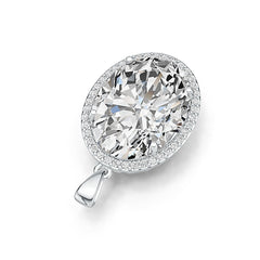Sterling Silver Semi Mount Pendant Setting Oval OV 21X16mm DHJ