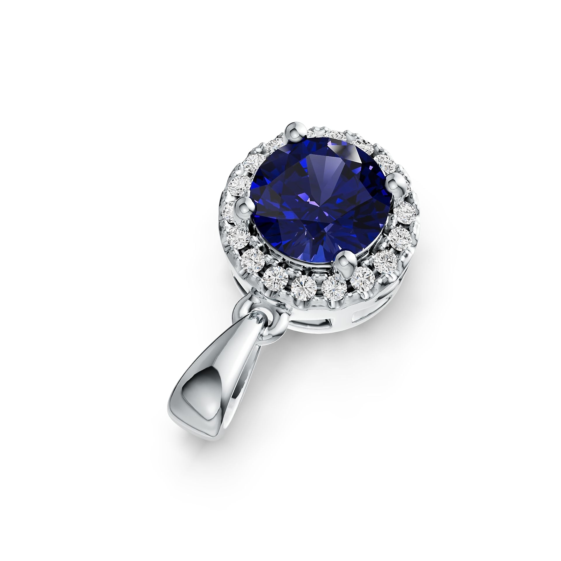 Sterling Silver Semi Mount Pendant Setting Round RD 6X6mm Halo Syzjewelry