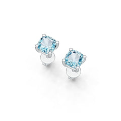 Sterling Silver Semi Mount Earrings Setting Cushion CU 6X6mm DHJ