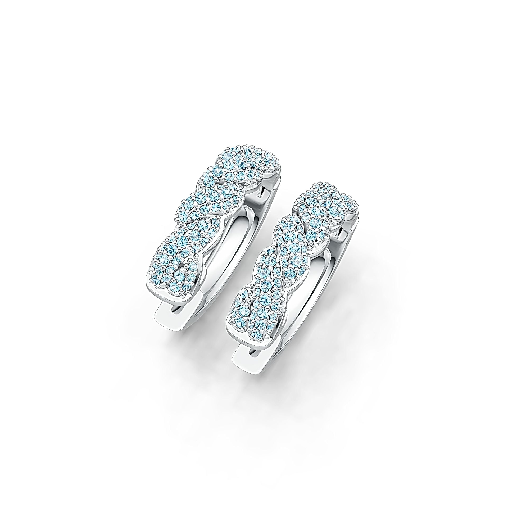 Sterling Silver Semi Mount Earrings Setting Round RD 1.2mm DHJ