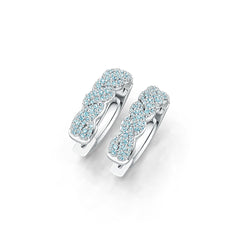 Sterling Silver Semi Mount Earrings Setting Round RD 1.2mm DHJ