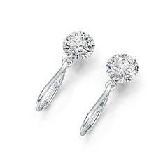 10K Gold Semi Mount Earrings Setting Round RD 8x8mm DHJ