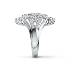 Platinum Semi Mount Ring Setting Marquise MQ 6X3mm PE 5X3mm PE 4X3mm Diamond Accent DHJ
