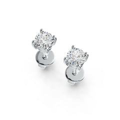 Sterling Silver Semi Mount Earrings Setting Round RD 4x4mm Stud DHJ