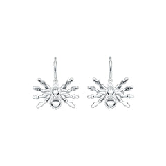 14K Gold Earrings Spider Theme with or Moissanite Diamond Accent DHJ