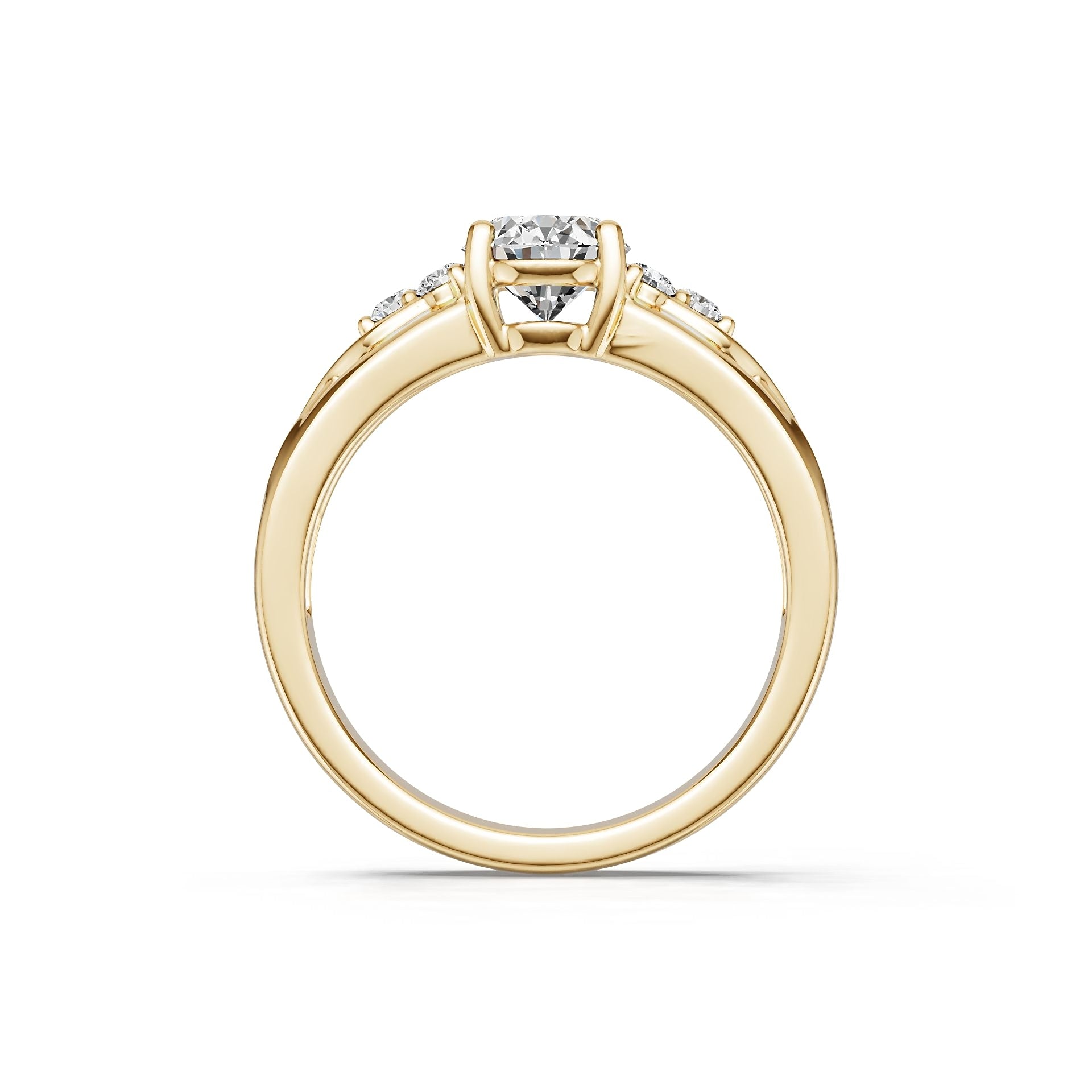 18K Gold Semi Mount Ring Setting Oval OV 8X6mm Syzjewelry