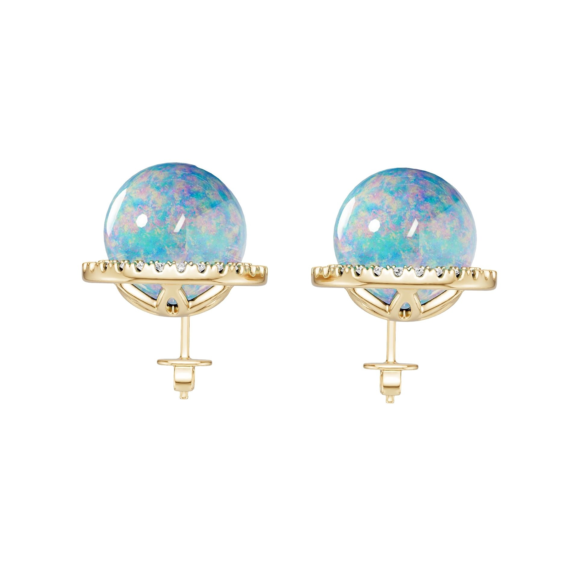 10K Gold Semi Mount Earrings Setting Round Ro 5x9mm Syz Jewelry