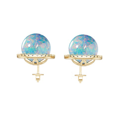 10K Gold Semi Mount Earrings Setting Round Ro 5x9mm Syz Jewelry