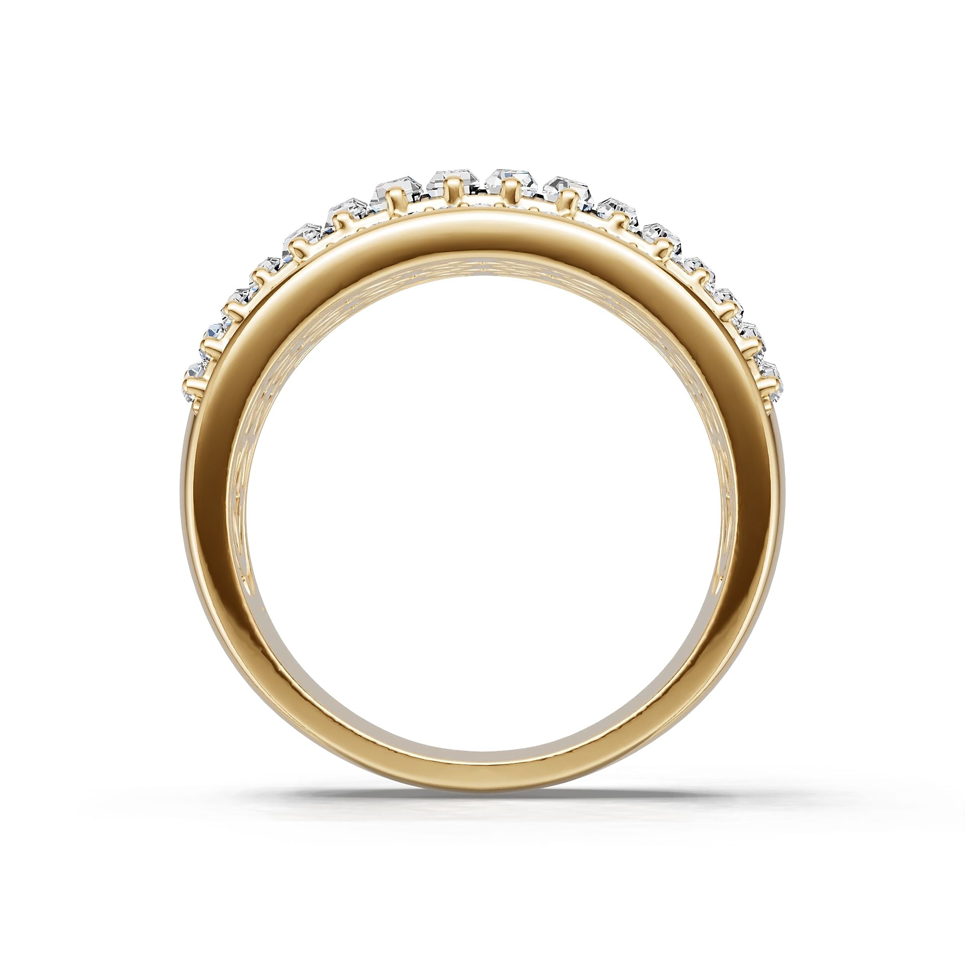 10K Gold Semi Mount Ring Setting Oval Ov 4x2mm Moissanite Accent Syz Jewelry