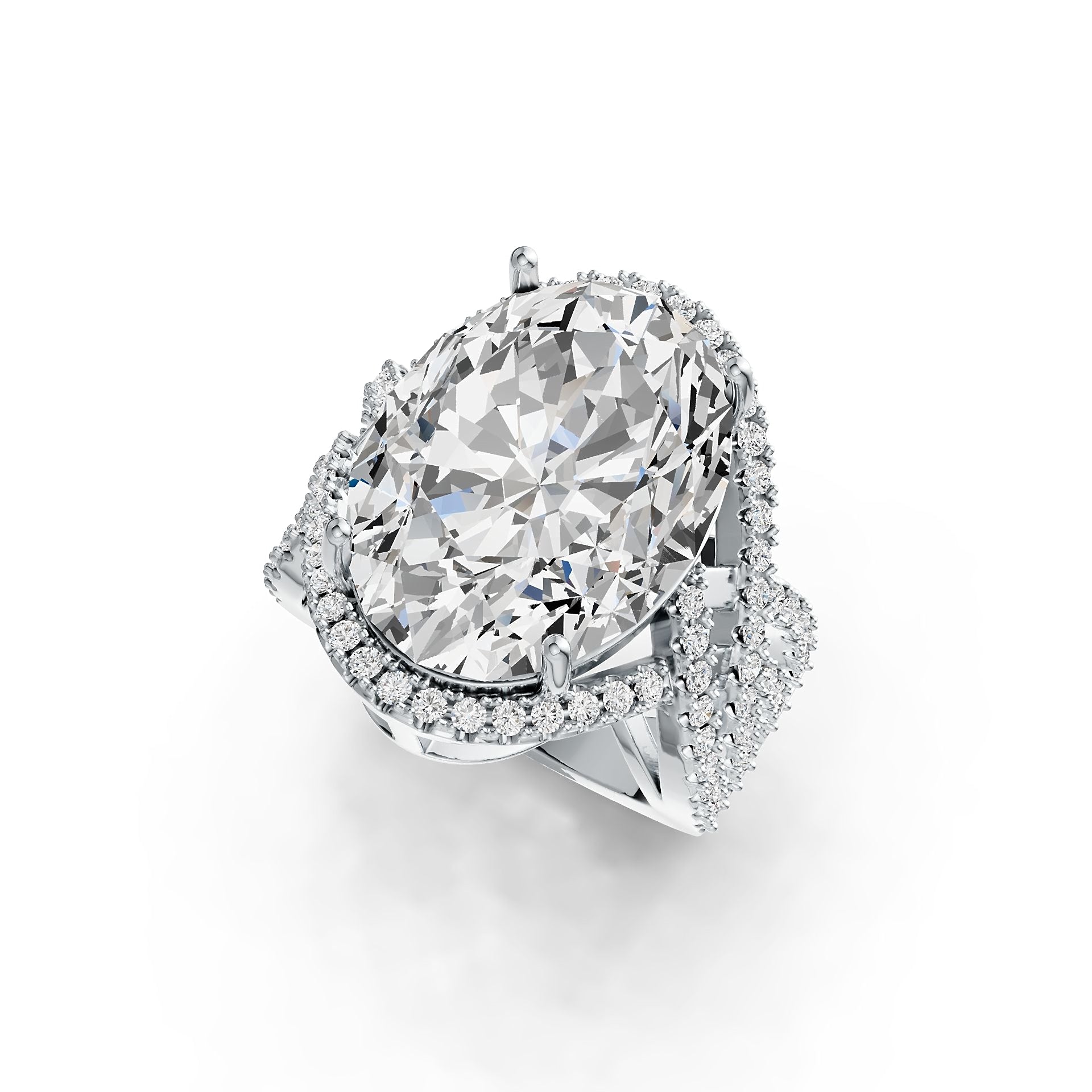 Sterling Silver Semi Mount Ring Setting Oval OV 20X14mm DHJ