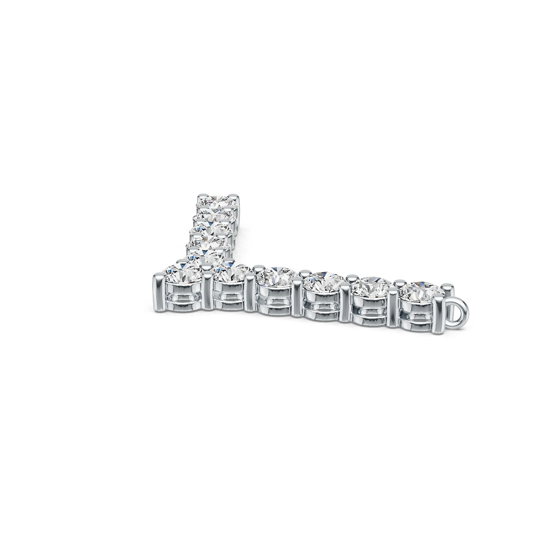Sterling Silver Semi Mount Pendant Setting Round RD 4x4mm DHJ