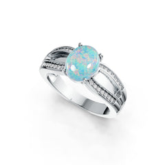 Sterling Silver Semi Mount Ring Setting Oval OV 10X8mm Cabochon DHJ