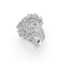 Impostazione anello semimontato in argento sterling Ovale OV 7X5mm