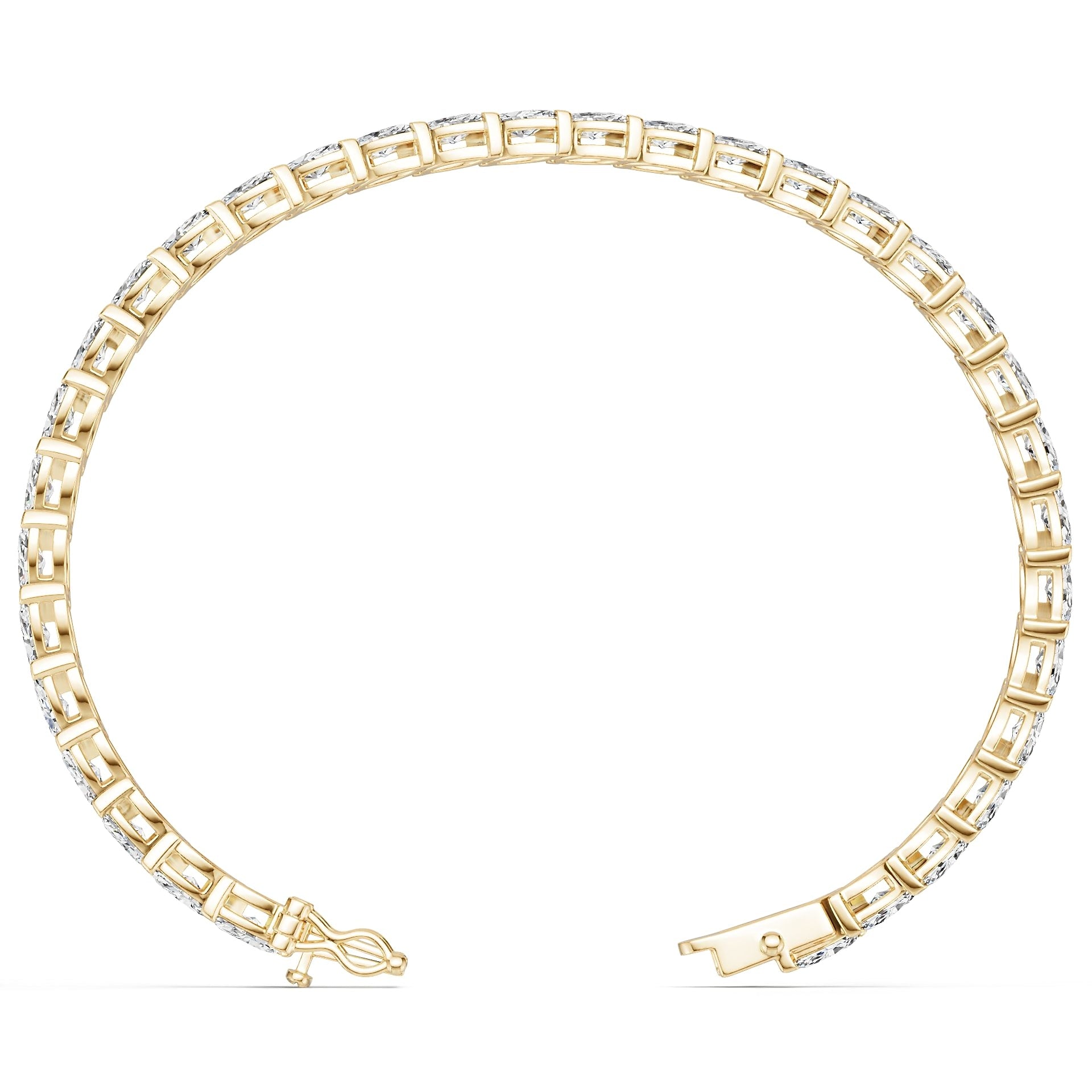 Platinum Semi Mount Bracelet Setting Round Ro 7x3mm Syz Jewelry