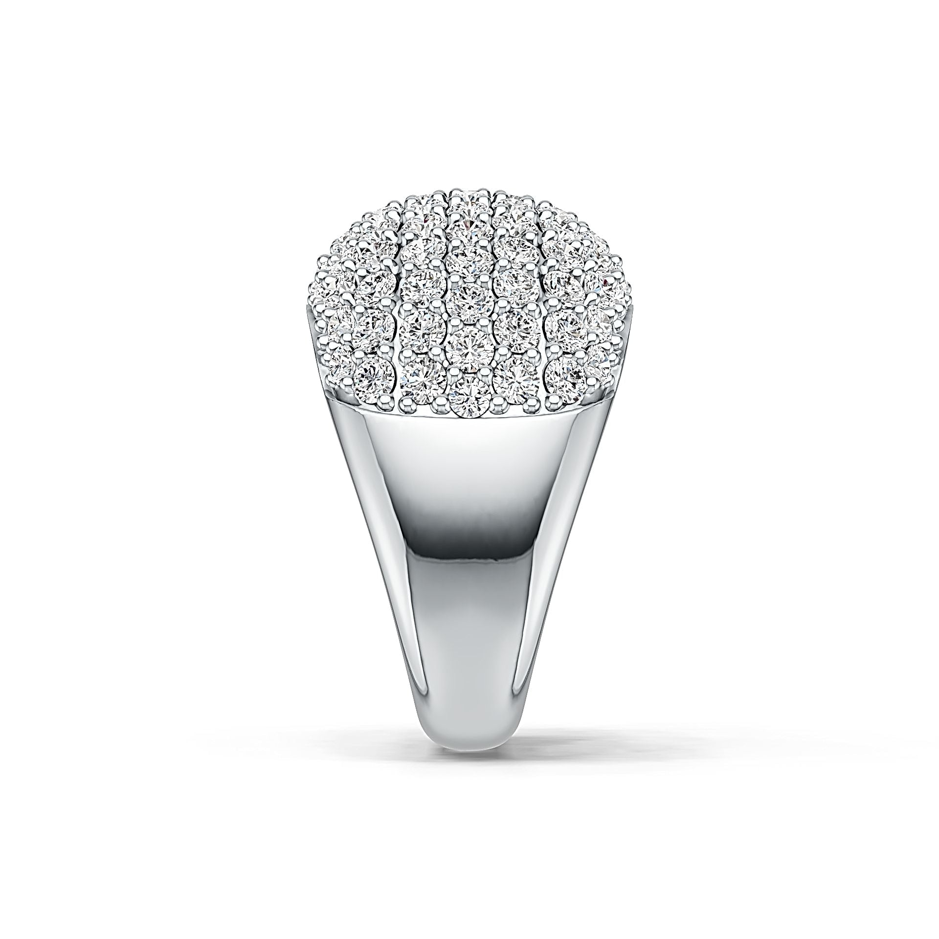 18K Gold Semi Mount Ring Setting Round RD 2x2mm Diamond Accent DHJ