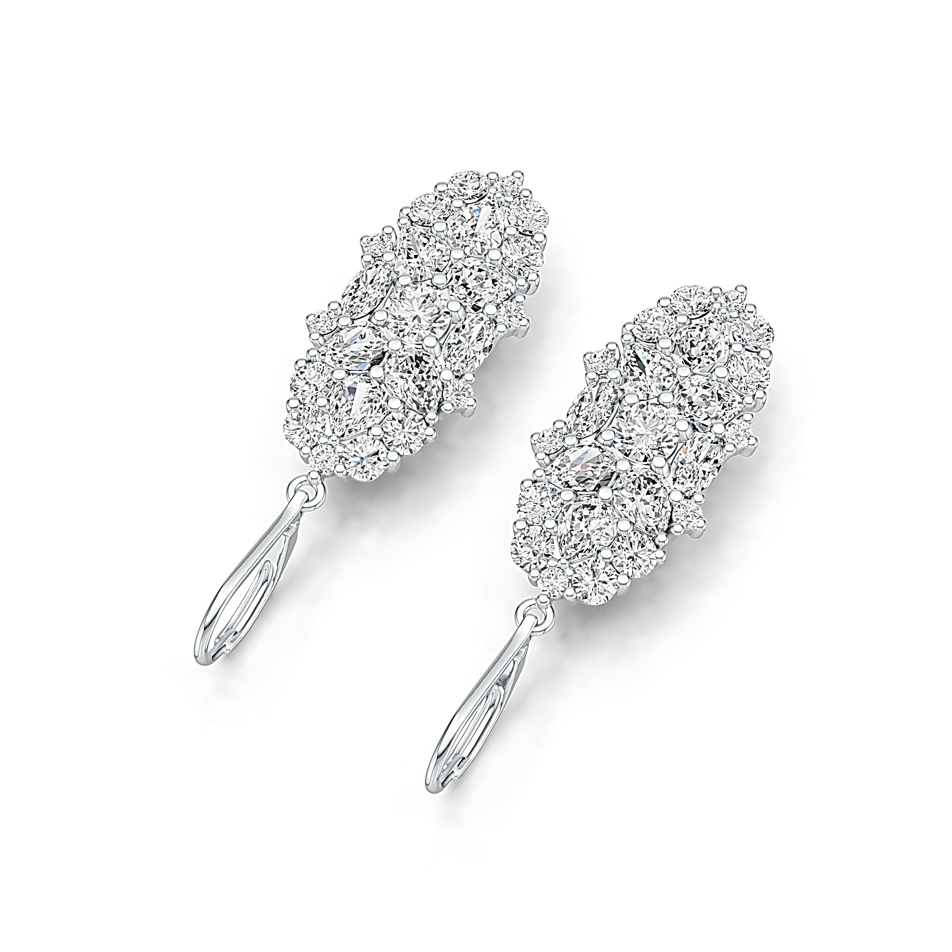 Sterling Silver Semi Mount Earrings Setting Pear PE 5x4mm DHJ